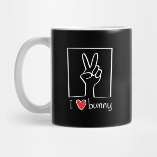 peace and love bunny Mug